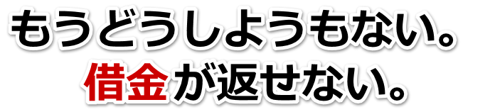 何も考えられない。借金が返せない。川西市で弁護士や司法書士に無料相談するしかない